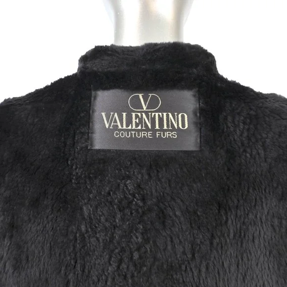 Valentino Burgundy Coat with Sheared Nutria Lining- Size XL - Picture 9 of 9